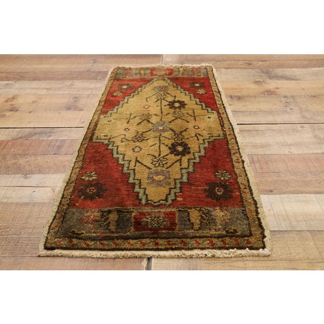 Textile Vintage Turkish Yastik Rug - 01'06 X 03'03 For Sale - Image 7 of 8