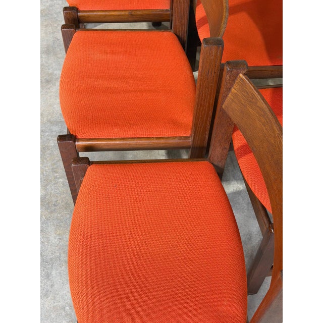 Brown Set of 6 Vintage Hans Wegner Getama Danish Teak Dining Chairs 1960s For Sale - Image 8 of 10