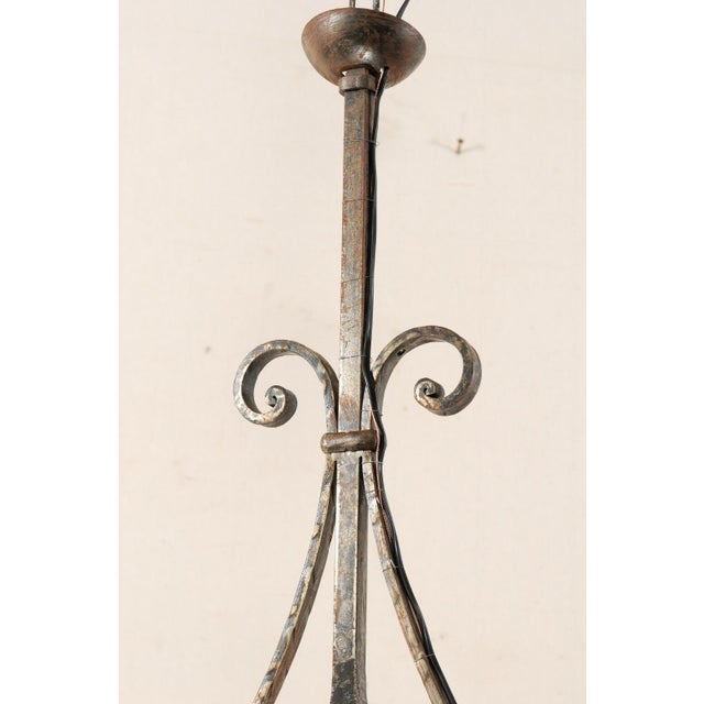 Vintage French Iron 8-Light Chandelier For Sale In Atlanta - Image 6 of 12