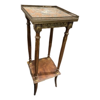 Napoleon III Brown Walnut Stool For Sale
