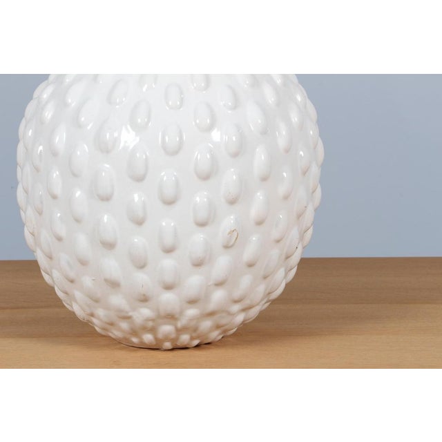 White Large Vase in Glazed Ceramic by Klaus Wettergren, 1960s For Sale - Image 8 of 9