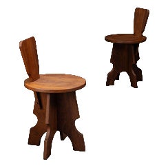 Sculptural Stools, 1960s, Set of 2 For Sale