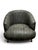Stunning rouched blue gray leather lounge chair complete with walnut legs. Great to curl up and read a book! It has a firm...