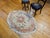 Vintage Oval Shaped Persian Tabriz Rug, Hand-Knotted Wool & Silk, Floral Pattern, Ivory & Pale Pink, 3x5 For Sale In Chicago - Image 6 of 8