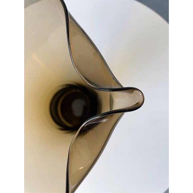 Glass 1960s Modern Smoked Glass Pitcher For Sale - Image 7 of 9