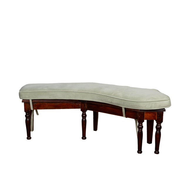 Vintage English Turned Leg Angled Benches - A Pair For Sale - Image 4 of 4