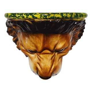 Wall Shelf Lion in Ceramic by Ceramiche Boxer For Sale