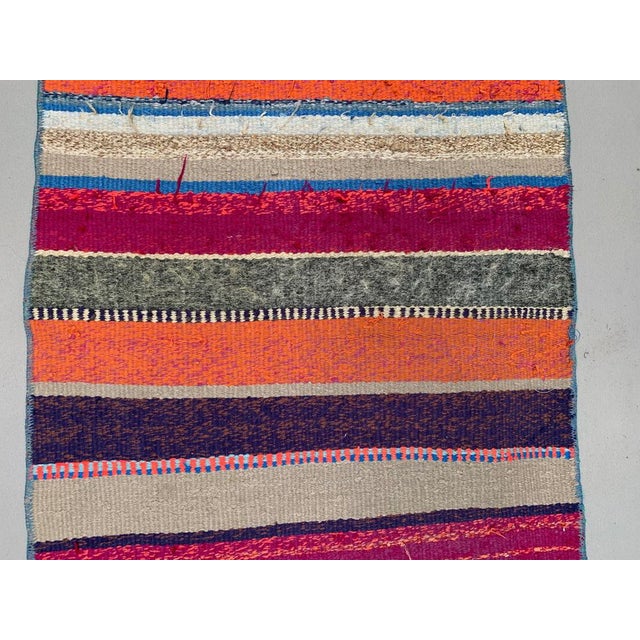 Turkish Narrow Kilim Runner Rug For Sale - Image 6 of 7