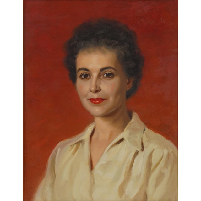 Wonderful portrait of woman from San Francisco by European portrait artist Alfred Jonniaux (Belgian/American, 1882-1974),...