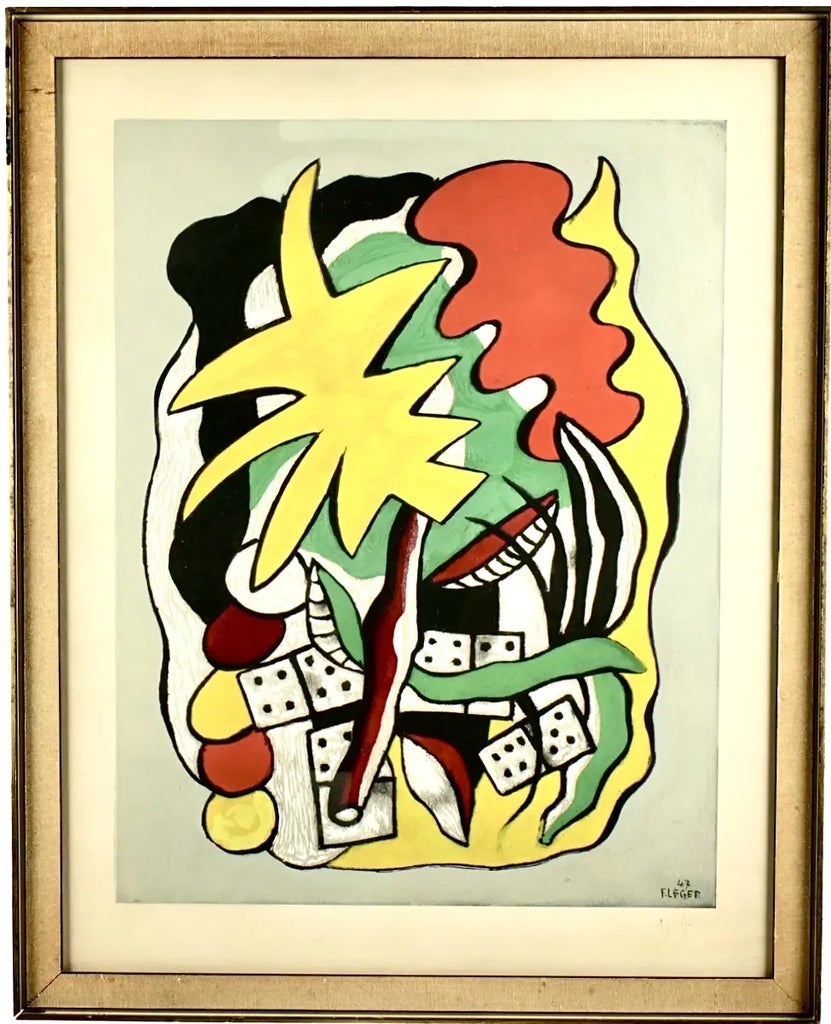 Fernand Leger Composition Aux Dominos Lithograph | Chairish