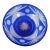 1970s Blue Cut to Clear Bowl For Sale