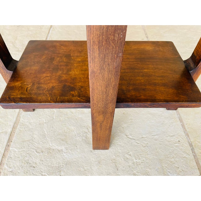 Art Deco Walnut Three-Tiered Side Table, 1938 For Sale - Image 3 of 18