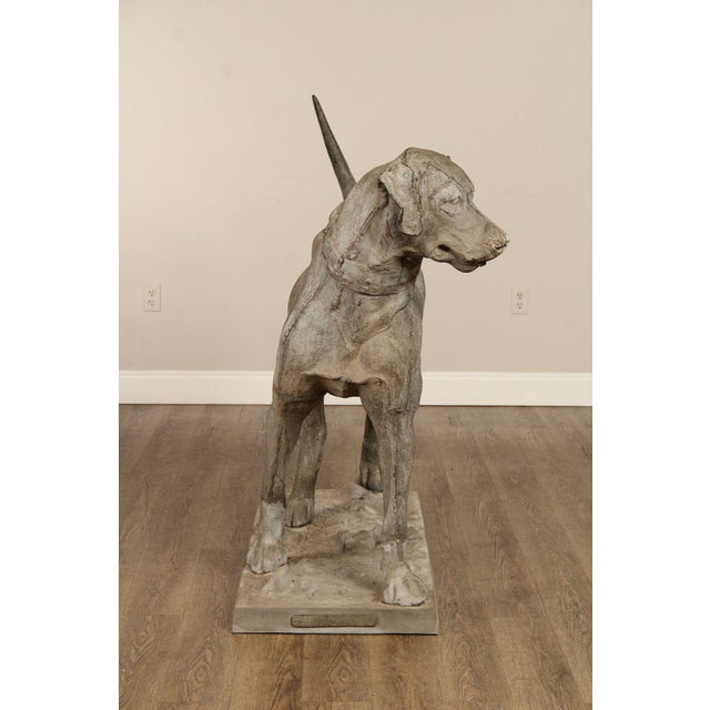 Antique 19th Century J.W. Fiske Zinc Morley's Dog Statue For Sale - Image 9 of 12