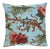 Tropical Monkey Blue Tapestry Cushion with Filler by Hines of Oxford For Sale