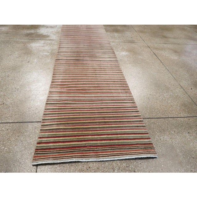 Beige Galerie Shabab Collection Mid-20th Century Turkish Anatolian Long Runner For Sale - Image 8 of 10