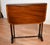 1920s Antique English Mahogany Banded Satinwood Drop-Leaf Side Table For Sale - Image 4 of 12