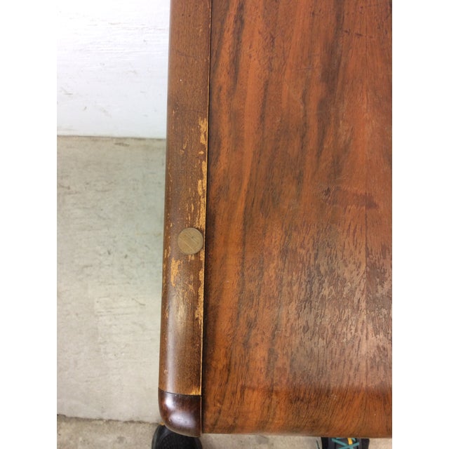 Art Deco 7 Drawer Writing Desk With Waterfall Top For Sale - Image 4 of 12