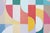Red 2026, Original Bauhaus Painting, Art Deco Gem Maze, Acrylic Paint on Watercolor Paper by Natalia Roman - Set of 3 For Sale - Image 8 of 11
