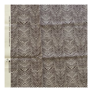 Quadrille China Seas Brown on Tint Petite Zig Zag Fabric- 3/4 Yard For Sale