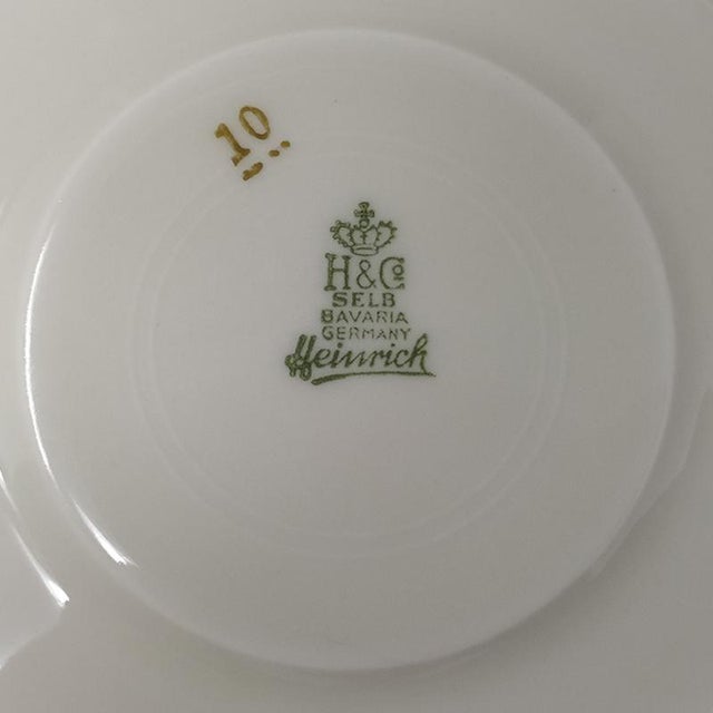 German White, Blue and Gold Porcelain Tea Set/Coffee Set, 1950s, Set of 11 For Sale - Image 10 of 12