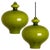Green Glass Pendant Lights by Hans-Agne Jakobsson for Staff, 1960, Set of 2 For Sale