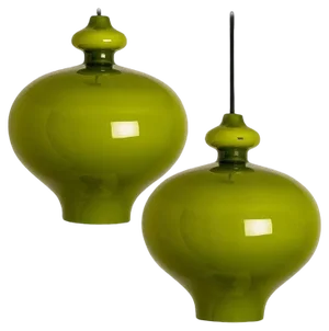 Green Glass Pendant Lights by Hans-Agne Jakobsson for Staff, 1960, Set of 2