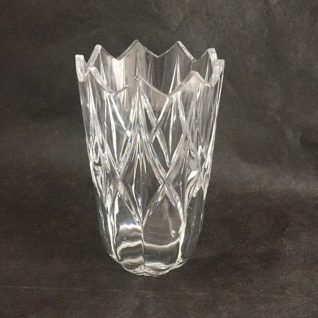 Vintage Clear Cut Glass Tulip Shaped Vase Chairish