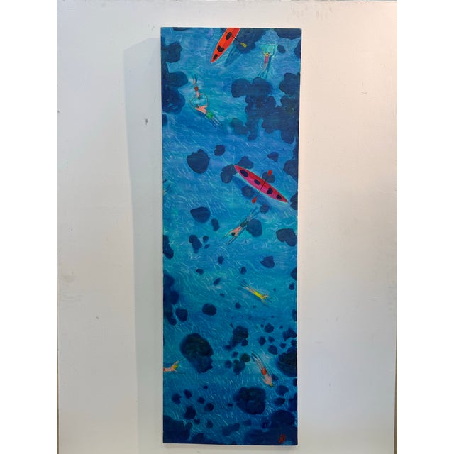 Large Beach Scene Acrylic on Canvas by Joe Davis For Sale - Image 11 of 11