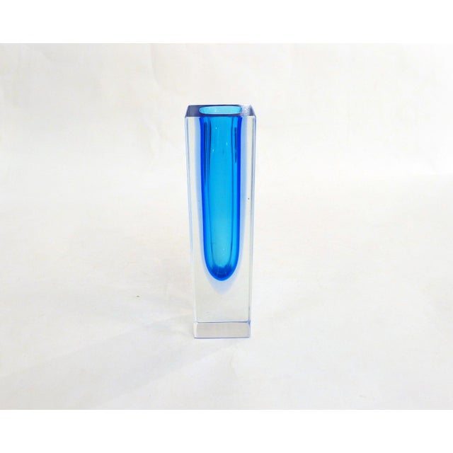Small Turquoise Blue Sommerso Vase in Murano Glass, 1960s For Sale - Image 13 of 14