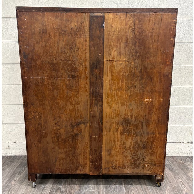 Antique Victorian or Arts and Crafts Style Golden Oak Display Cabinet Bookcase For Sale - Image 16 of 16