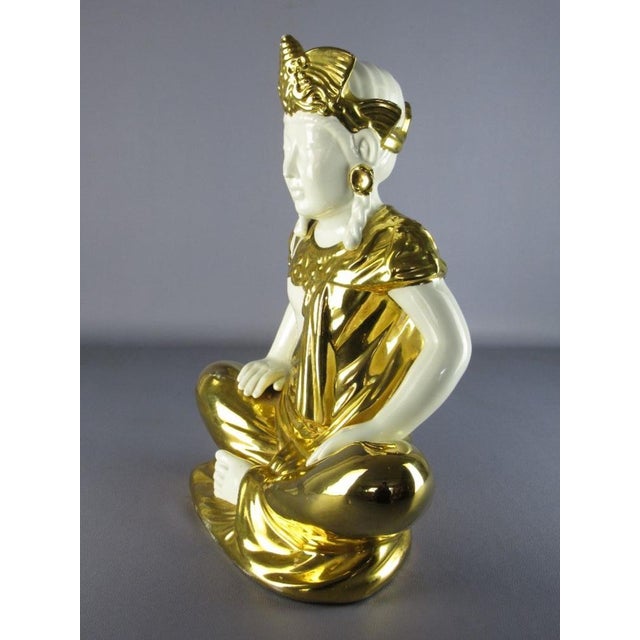 Porcelain & Gilt Sculpture of Buddha from San Marco, 1970s For Sale - Image 4 of 11