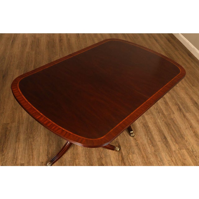 Henkel Harris Mahogany Double Pedestal Dining Table For Sale In Philadelphia - Image 6 of 18