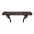 Vintage Wall-Mounted Console Table With Rosso Levanto Marble Top and Wrought Iron Brackets For Sale