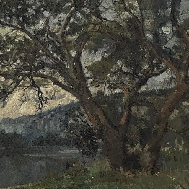 Framed Oil Painting on Canvas by Leon Bourdon (1880-1945) For Sale - Image 12 of 16