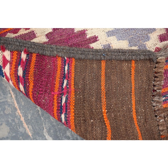 Textile Hand Woven Tribal Maldari Runner Kilim For Sale - Image 7 of 7