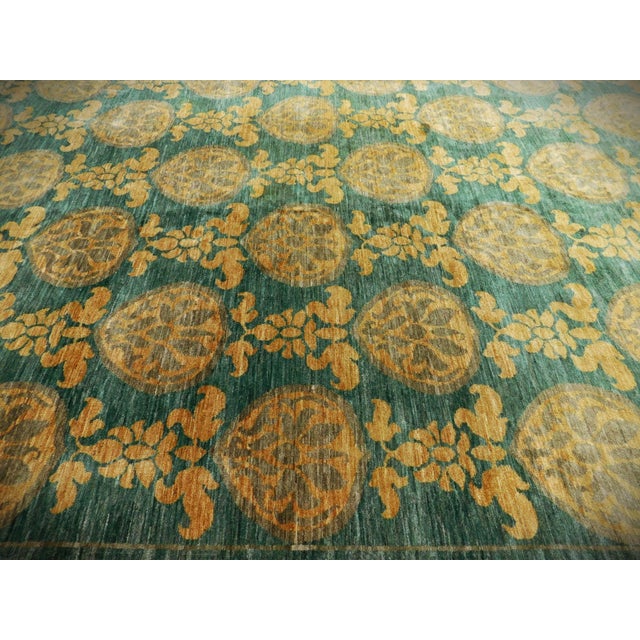 Vintage Handmade Wool Pile Rug. 12'2"x 12'3" For Sale - Image 13 of 18