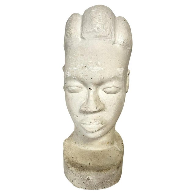 Gold Plaster Head Sculpture, France, 1940s For Sale - Image 8 of 8