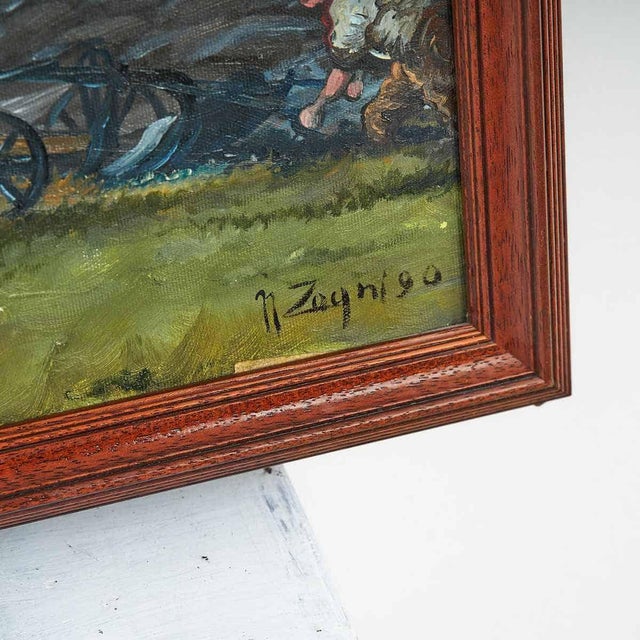 Nino Zagni, Rural Landscape, Painting on Canvas For Sale - Image 4 of 9