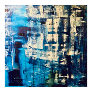 The Blue in Us Abstract Expressionism Acrylic Painting by Shabs Beigh