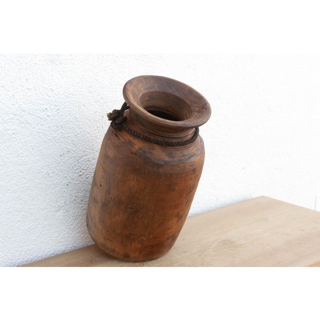 19th Century Antique Primitive Dark Wood Vessel For Sale - Image 5 of 6