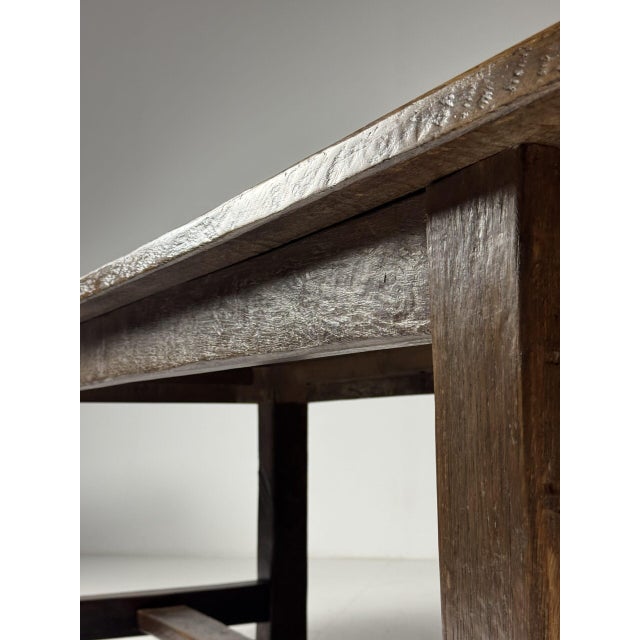 Wood Belgian Monastery Table in Oak For Sale - Image 7 of 17