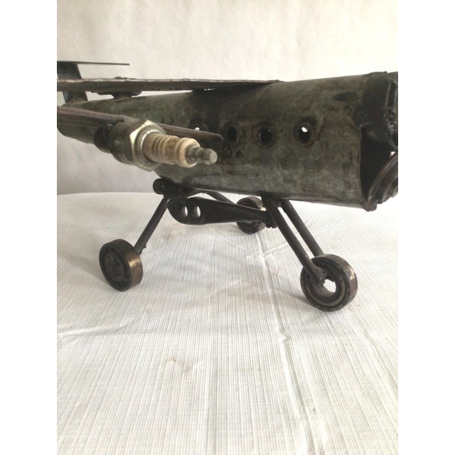 1960s Steel Industrial Airplane Sculpture For Sale - Image 4 of 9