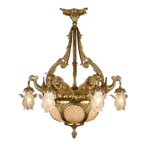 1980 French Louis XVI Gold Bronze Chandelier - 16 Lights