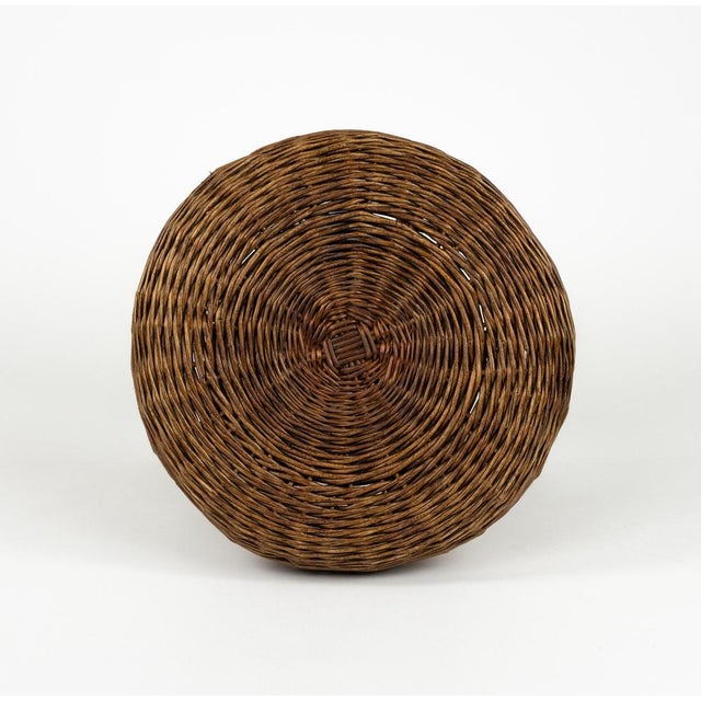 Mid-Century Modern Wicker and Wood Tripod Stool by Tony Paul, 1950s For Sale - Image 13 of 18