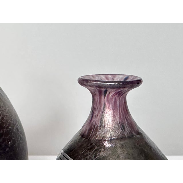 Small Glass Art Vases by Bertil Vallien, Sweden, 1980s, Set of 2 For Sale - Image 6 of 18