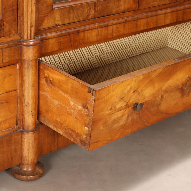 Wood Italian Bookcase in Walnut For Sale - Image 7 of 12