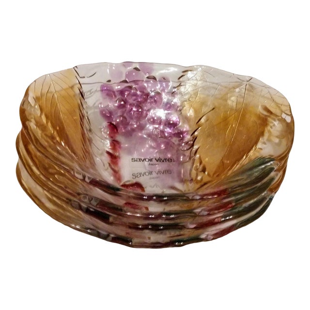 Mikasa Studio Nova Japan Cornucopia Pattern Savoir Vivre Crystal Bowls