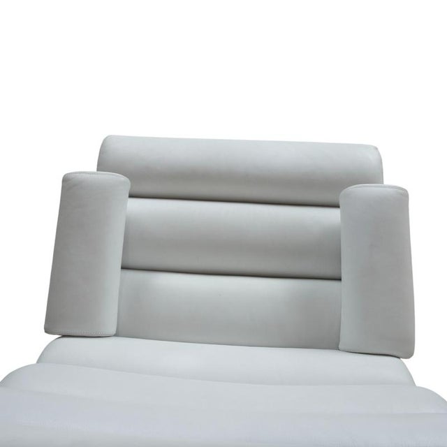 Animal Skin Set of Sinus Lounge Chair and Ottoman in White Leather and Chrome from Cor For Sale - Image 7 of 18