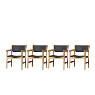 Mid-Century Modern Danish Oak Chairs by Hans J. Wegner for Getama, 1960s, Set of 4 For Sale