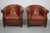 Vintage Dutch Cognac Leather Club Chair, 1970s, Set of 2 For Sale - Image 10 of 18